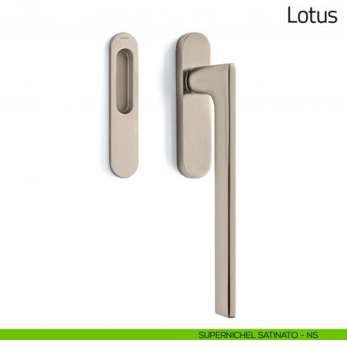 Maniglione per alzante scorrevole Lotus Olivari singolo supernichel satinato
