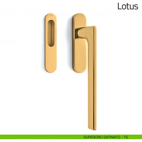 Maniglione per alzante scorrevole Lotus Olivari singolo superoro satinato