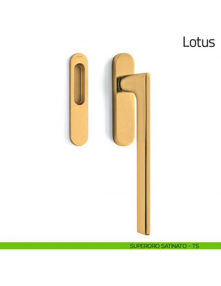 Maniglione per alzante scorrevole Lotus Olivari singolo superoro satinato