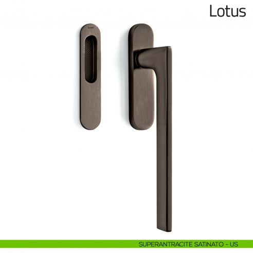 Maniglione per alzante scorrevole Lotus Olivari singolo superantracite satinato