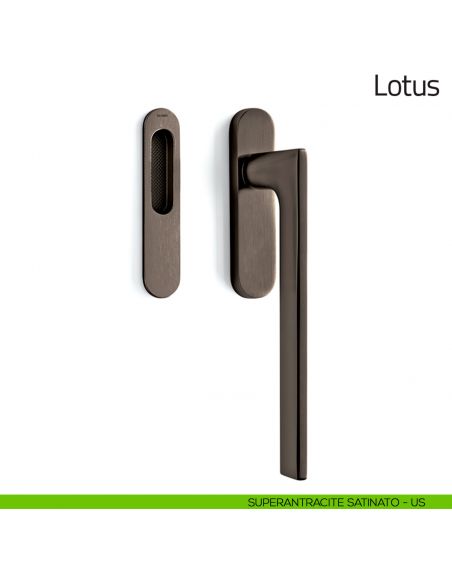 Maniglione per alzante scorrevole Lotus Olivari singolo superantracite satinato
