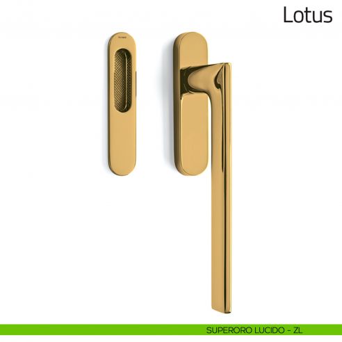 Maniglione per alzante scorrevole Lotus Olivari singolo superoro lucido