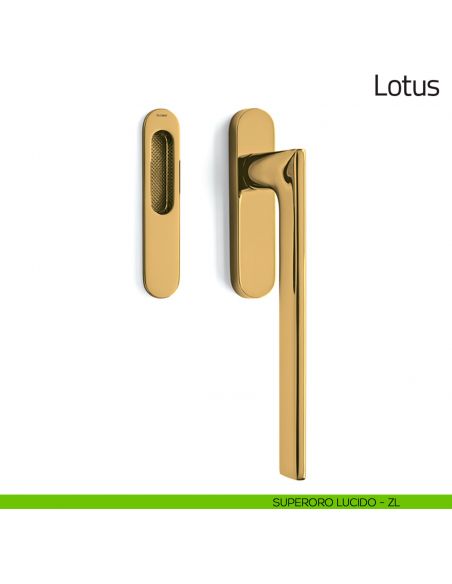 Maniglione per alzante scorrevole Lotus Olivari singolo superoro lucido