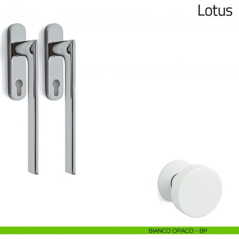 Maniglione per alzante scorrevole Lotus Olivari accoppiato bianco opaco