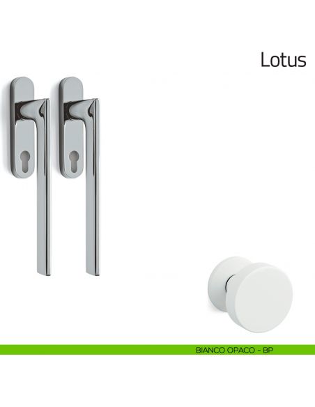 Maniglione per alzante scorrevole Lotus Olivari accoppiato bianco opaco