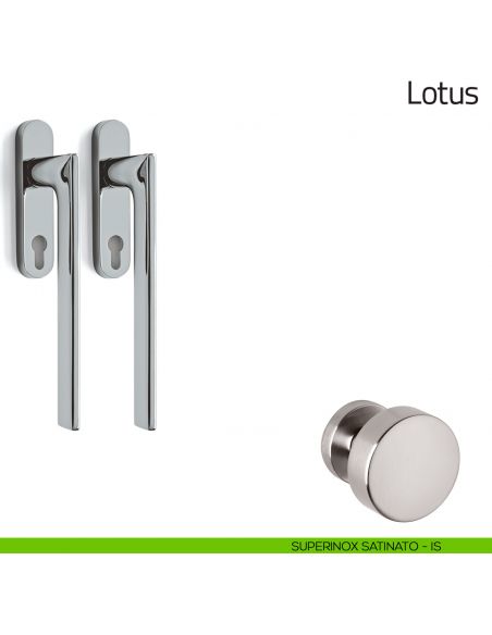 Maniglione per alzante scorrevole Lotus Olivari accoppiato superinox satinato