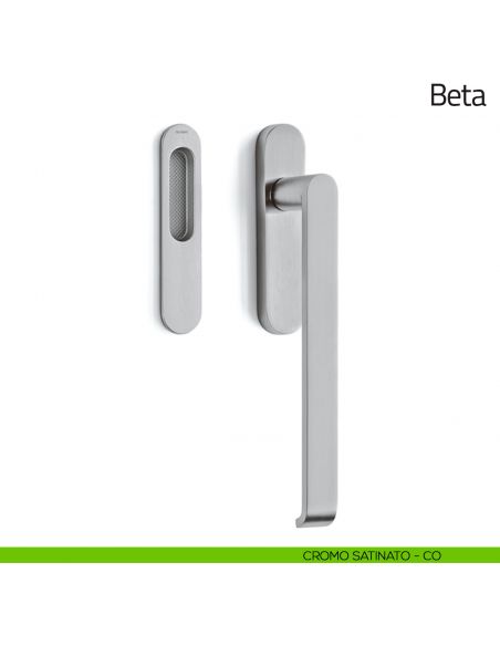 Maniglione per alzante scorrevole Beta Olivari singolo cromo satinato