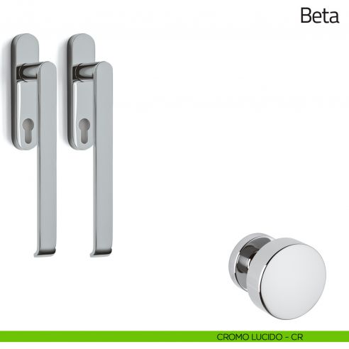 Maniglione per alzante scorrevole Beta Olivari accoppiato cromo lucido