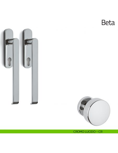 Maniglione per alzante scorrevole Beta Olivari accoppiato cromo lucido