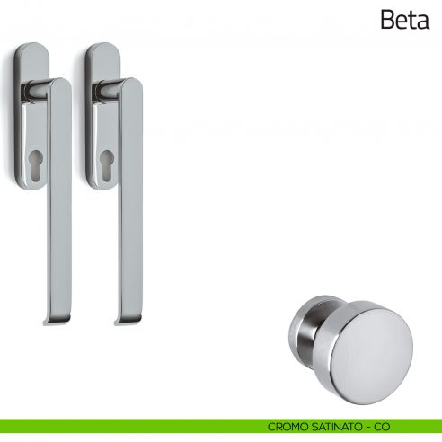 Maniglione per alzante scorrevole Beta Olivari accoppiato cromo satinato