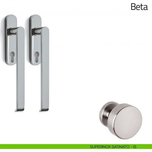 Maniglione per alzante scorrevole Beta Olivari accoppiato superinox satinato