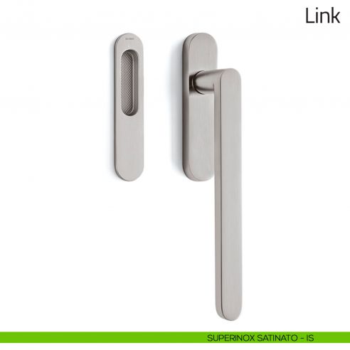 Maniglione per alzante scorrevole Link Olivari singolo superinox lucido