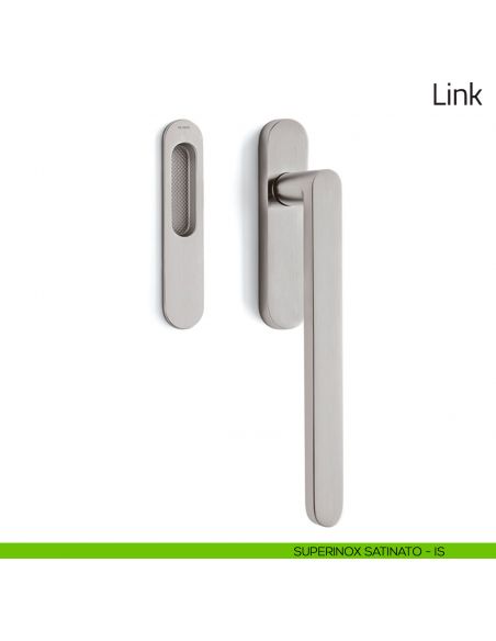 Maniglione per alzante scorrevole Link Olivari singolo superinox lucido