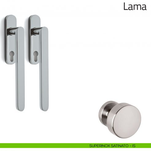 Maniglione per alzante scorrevole Link Olivari accoppiato superinox satinato