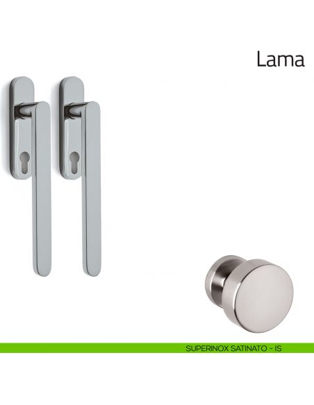 Maniglione per alzante scorrevole Link Olivari accoppiato superinox satinato