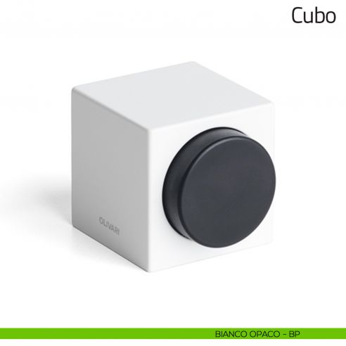 Fermaporta magnetico Cubo Olivari bianco opaco