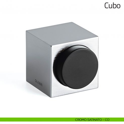 Fermaporta magnetico Cubo Olivari cromo satinato