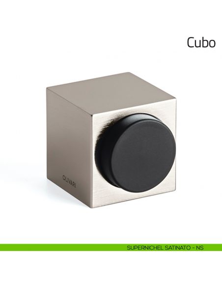 Fermaporta magnetico Cubo Olivari supernichel satinato
