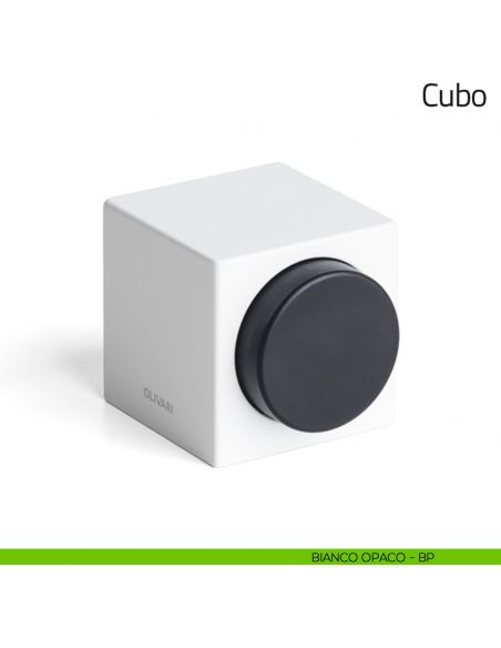 Fermaporta Cubo Olivari bianco opaco