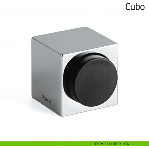 Fermaporta Cubo Olivari cromo lucido