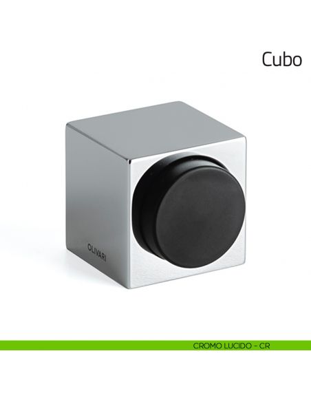 Fermaporta Cubo Olivari cromo lucido