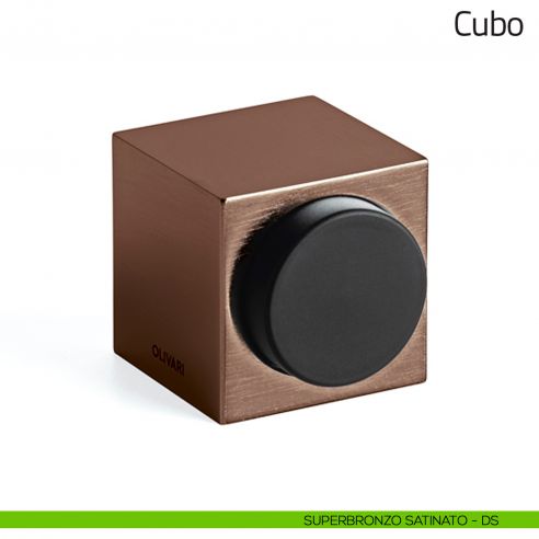 Fermaporta Cubo Olivari superbronzo satinato
