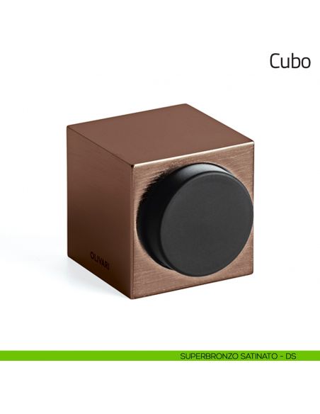 Fermaporta Cubo Olivari superbronzo satinato