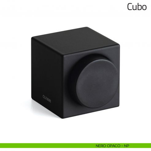 Fermaporta Cubo Olivari nero opaco