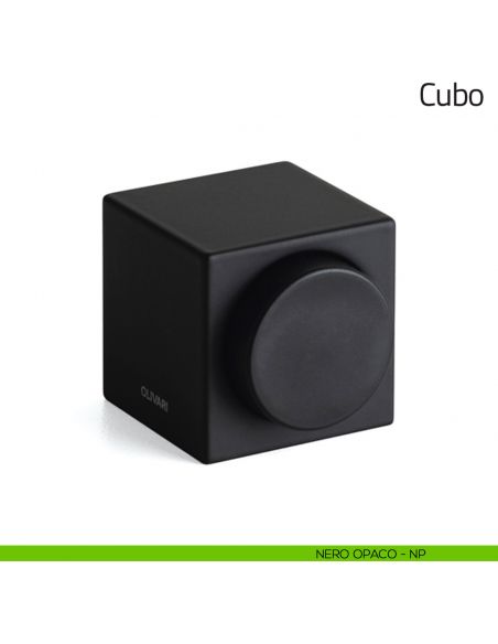 Fermaporta Cubo Olivari nero opaco