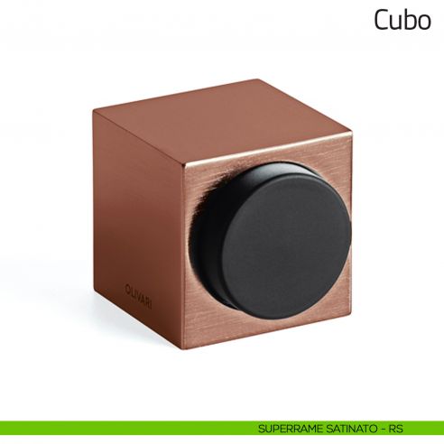 Fermaporta Cubo Olivari superrame satinato