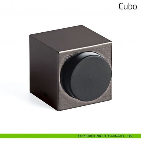 Fermaporta Cubo Olivari superantracite satinato