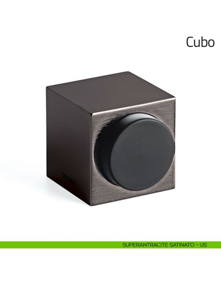 Fermaporta Cubo Olivari superantracite satinato