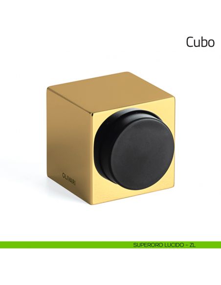 Fermaporta Cubo Olivari superoro lucido