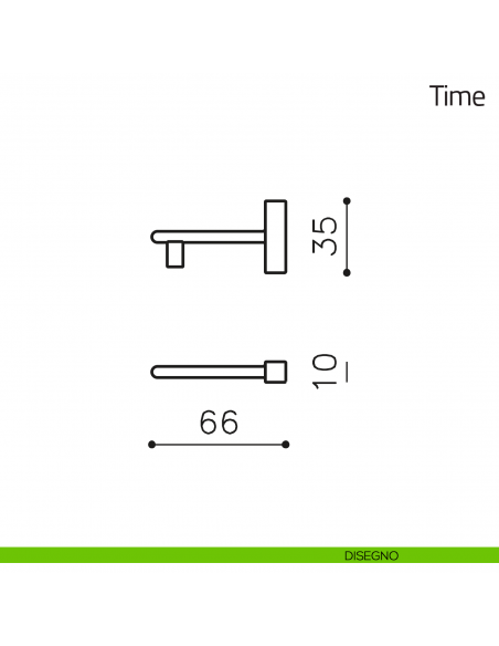 Chiave per porta interna Time Olivari disegno