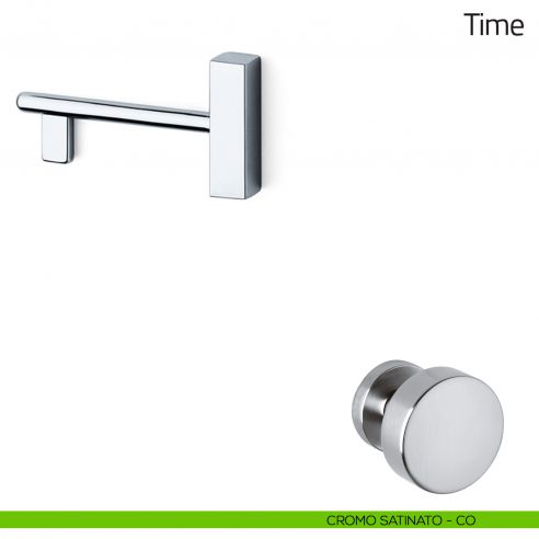 Chiave per porta interna Time Olivari cromo satinato