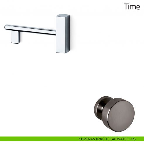 Chiave per porta interna Time Olivari superantracite satinato