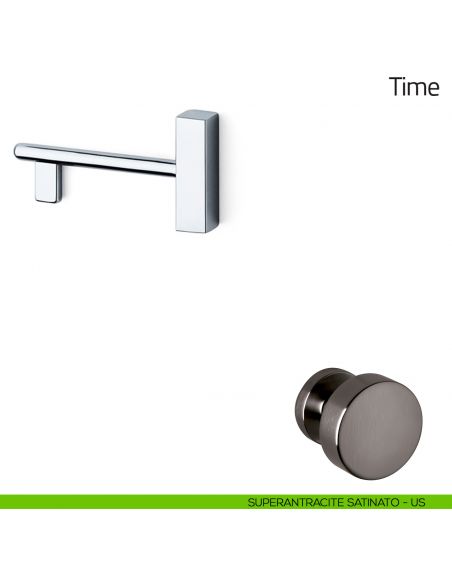 Chiave per porta interna Time Olivari superantracite satinato