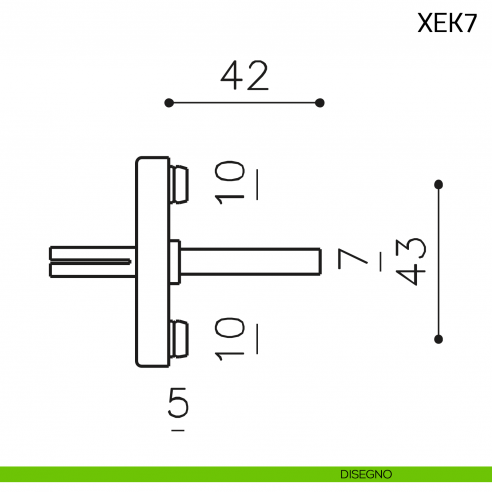 Movimento XEK7 per maniglia finestra Olivari 8 scatti disegno