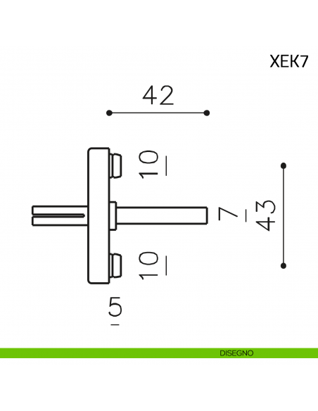 Movimento XEK7 per maniglia finestra Olivari 8 scatti disegno