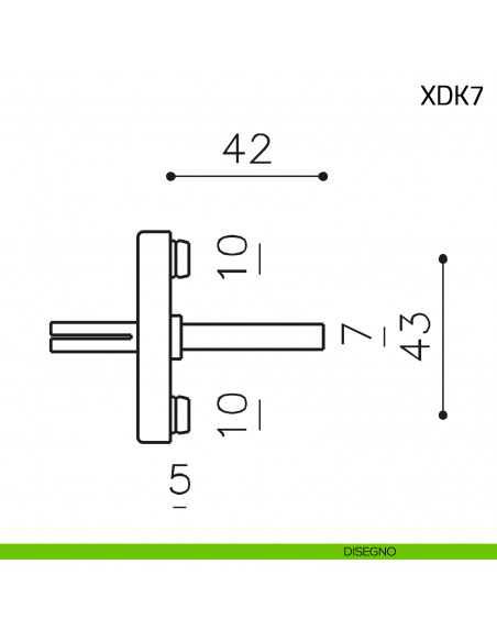 Movimento XDK7 per maniglia finestra Olivari 4 scatti disegno