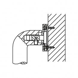 Kit fissaggio singolo maniglione con rosetta Olivari