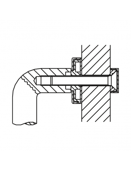Kit fissaggio passante singolo maniglione Olivari