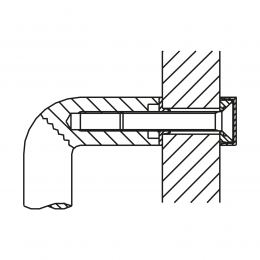 Kit fissaggio passante singolo maniglione Olivari