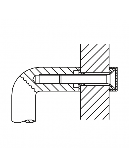 Kit fissaggio passante singolo maniglione Olivari