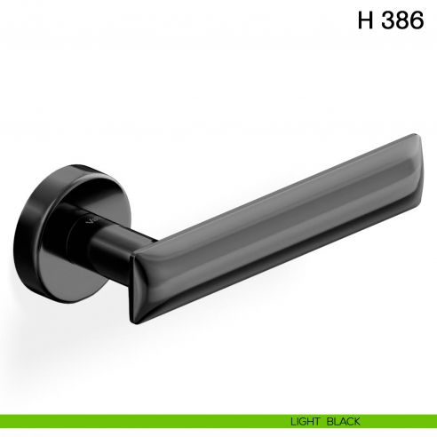 Maniglia per porta H 386 Valli collezione Fusital light black