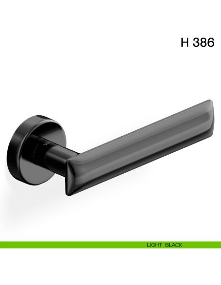 Maniglia per porta H 386 Valli collezione Fusital light black