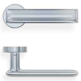 Maniglia per porta H 386 Valli collezione Fusital con rosetta fine 2