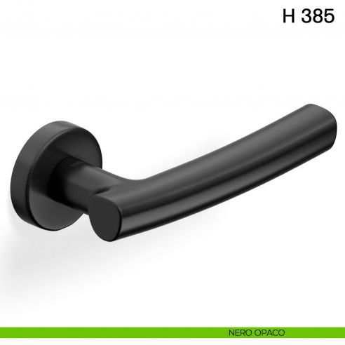 Maniglia per porta H 385 Valli collezione Fusital neropaco