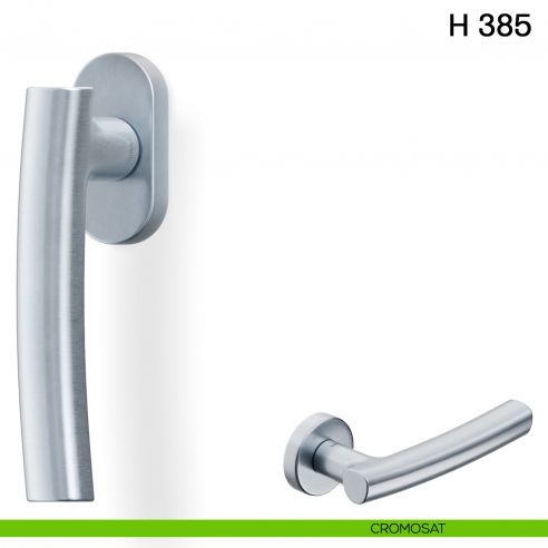 Maniglia per finestra martellina DK H 385 Valli collezione Fusital cromosat