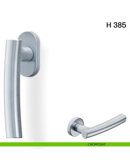 Maniglia per finestra martellina DK H 385 Valli collezione Fusital cromosat